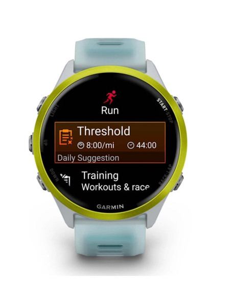 Garmin Forerunner 570 3,56 Cm (1.4") Amoled 47 Mm Cyfrowy 454 X 454 Px Ekran Dotykowy Biały, Żółty Wi-Fi Gps