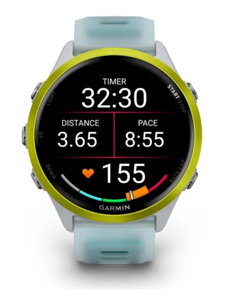 Garmin Forerunner 570 3,56 Cm (1.4") Amoled 47 Mm Cyfrowy 454 X 454 Px Ekran Dotykowy Biały, Żółty Wi-Fi Gps