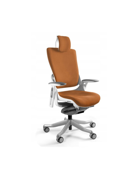 Fotel Biurowy Wau 2 Bl405 Tkanina Mandarin/Biały