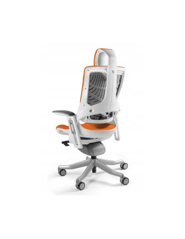 Fotel Biurowy Wau 2 Bl405 Tkanina Mandarin/Biały