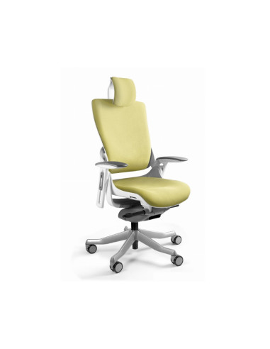 Fotel Biurowy Wau 2 Bl410 Tkanina Mustard/Biały