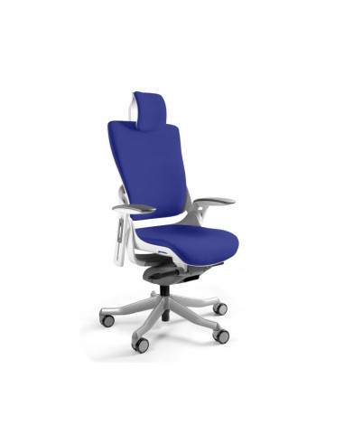 Fotel Biurowy Wau 2 Bl415 Tkanina Royalblue/Biały