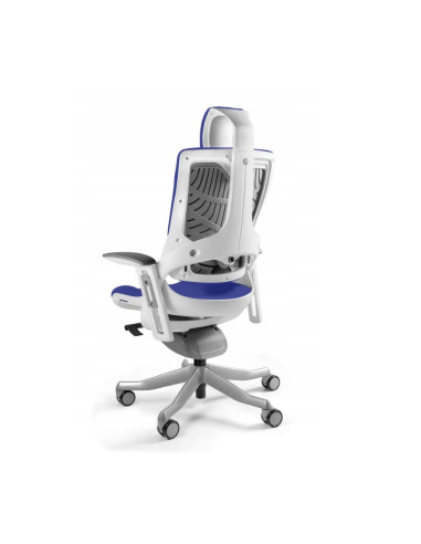 Fotel Biurowy Wau 2 Bl415 Tkanina Royalblue/Biały
