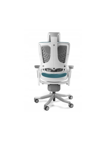 Fotel Biurowy Wau 2 Bl414 Tkanina Steelblue/Biały