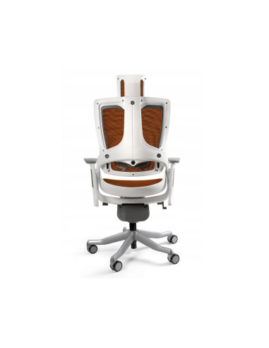 Fotel Biurowy Wau 2 Nw45 Siatka Mandarin/Biały