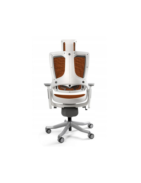 Fotel Biurowy Wau 2 Nw45 Siatka Mandarin/Biały