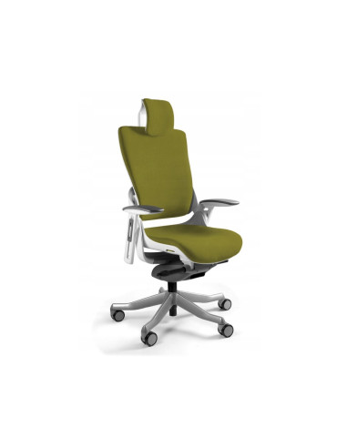 Fotel Biurowy Wau 2 Bl411 Tkanina Olive/Biały