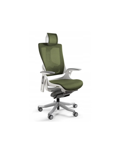Fotel Biurowy Wau 2 Nw46 Siatka Olive/Biały