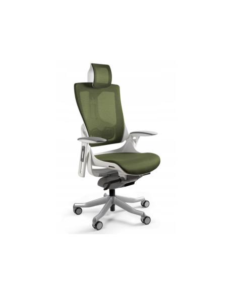Fotel Biurowy Wau 2 Nw46 Siatka Olive/Biały