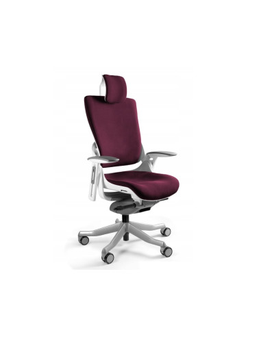 Fotel Biurowy Wau 2 Bl403 Tkanina Burgundy/Biały