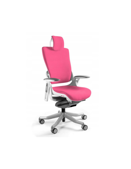Fotel Biurowy Wau 2 Bl401 Tkanina Magenta/Biały