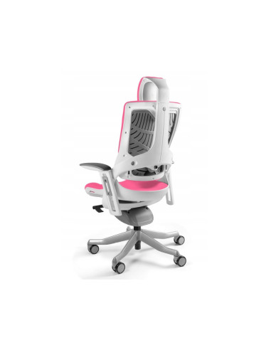 Fotel Biurowy Wau 2 Bl401 Tkanina Magenta/Biały