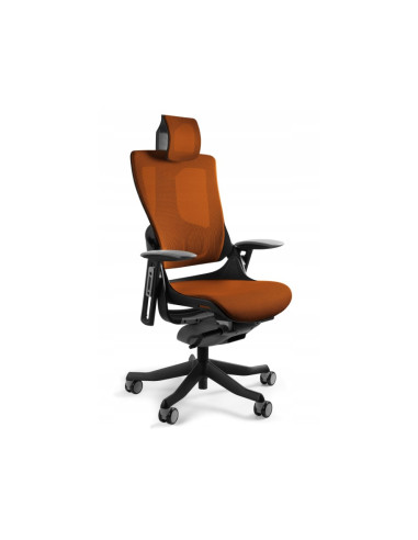 Fotel Biurowy Wau 2 Nw45 Siatka Mandarin/Czarny