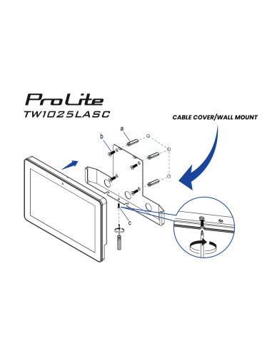 Iiyama Prolite Tw1025Lasc-B3Pnr Monitor Komputerowy 25,6 Cm (10.1") 1280 X 800 Px Wxga Led Ekran Dotykowy Przeznaczony Dla Wielu