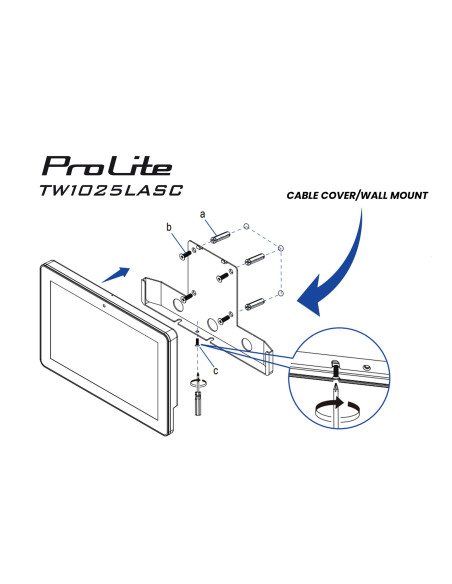 Iiyama Prolite Tw1025Lasc-B3Pnr Monitor Komputerowy 25,6 Cm (10.1") 1280 X 800 Px Wxga Led Ekran Dotykowy Przeznaczony Dla Wielu