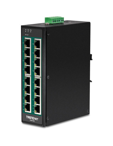 Trendnet Industrie Switch 16 Port Gbit Poe+  Din-Rail Metall