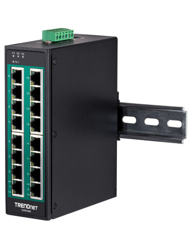 Trendnet Industrie Switch 16 Port Gbit Poe+  Din-Rail Metall