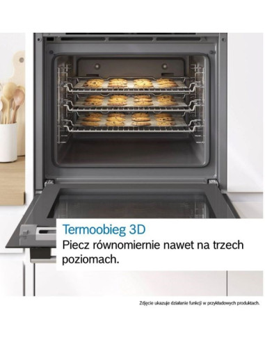 Piekarnik Elektryczny Bosch Hbg571Eb4 Serie 2 71 L | Piroliza | Airfry | Termoobieg 3D | Czarny