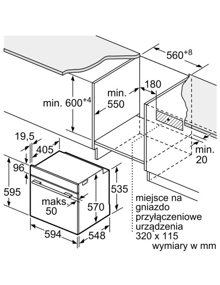 Piekarnik Elektryczny Bosch Hbg571Eb4 Serie 2 71 L | Piroliza | Airfry | Termoobieg 3D | Czarny