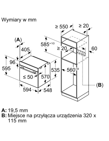 Piekarnik Elektryczny Bosch Hbg571Eb4 Serie 2 71 L | Piroliza | Airfry | Termoobieg 3D | Czarny