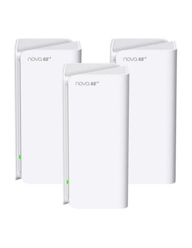 Tenda Mx21 Pro(3-Pack) Trójpasmowy (2,4 Ghz / 5 Ghz / 6 Ghz) Wi-Fi 6 (802.11Ax) Biały Wewnętrzne