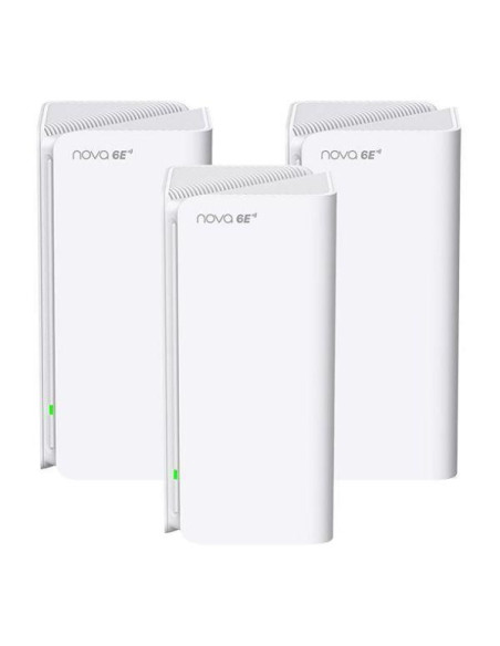 Tenda Mx21 Pro(3-Pack) Trójpasmowy (2,4 Ghz / 5 Ghz / 6 Ghz) Wi-Fi 6 (802.11Ax) Biały Wewnętrzne