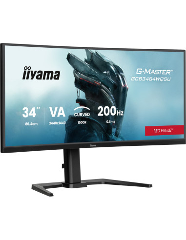 Iiyama G-Master Gcb3484Wqsu-B2 34In Pro-Gaming 0.4Ms Va Lcd 3440X144 Monitor Komputerowy 86,4 Cm (34") 3440 X 1440 Px Ultrawide 