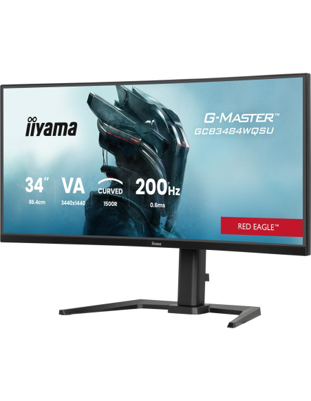 Iiyama G-Master Gcb3484Wqsu-B2 34In Pro-Gaming 0.4Ms Va Lcd 3440X144 Monitor Komputerowy 86,4 Cm (34") 3440 X 1440 Px Ultrawide 