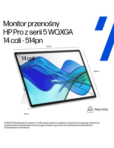 Hp Series 5 Pro 14-Calowy Monitor Przenośny Pro Z Serii 5 Wqxga – 514Pn