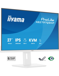 Iiyama Prolite Xb2797Qsnp-W1 Monitor Komputerowy 68,6 Cm (27") 2560 X 1440 Px Quad Hd Lcd Biały