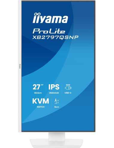 Iiyama Prolite Xb2797Qsnp-W1 Monitor Komputerowy 68,6 Cm (27") 2560 X 1440 Px Quad Hd Lcd Biały