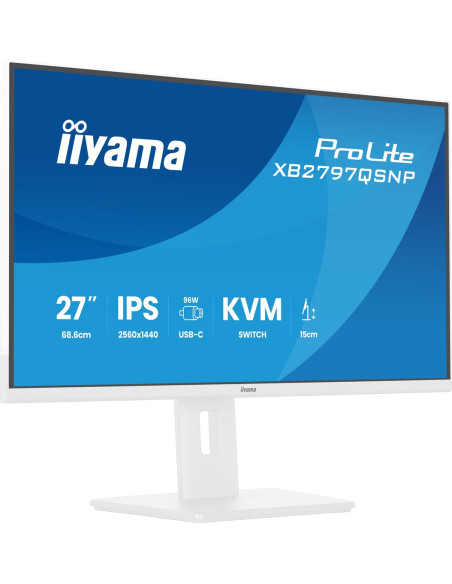 Iiyama Prolite Xb2797Qsnp-W1 Monitor Komputerowy 68,6 Cm (27") 2560 X 1440 Px Quad Hd Lcd Biały