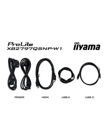 Iiyama Prolite Xb2797Qsnp-W1 Monitor Komputerowy 68,6 Cm (27") 2560 X 1440 Px Quad Hd Lcd Biały