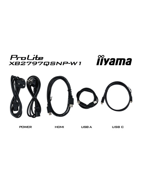Iiyama Prolite Xb2797Qsnp-W1 Monitor Komputerowy 68,6 Cm (27") 2560 X 1440 Px Quad Hd Lcd Biały