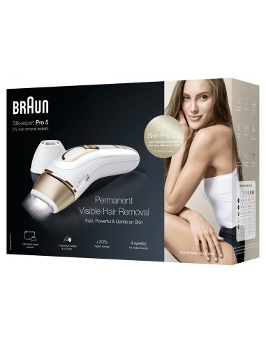 Braun Silk-Expert Pro Silk·expert Pro 5 Pl5140 Intensywne Światło Impulsowe (Ipl) Złoto, Biały