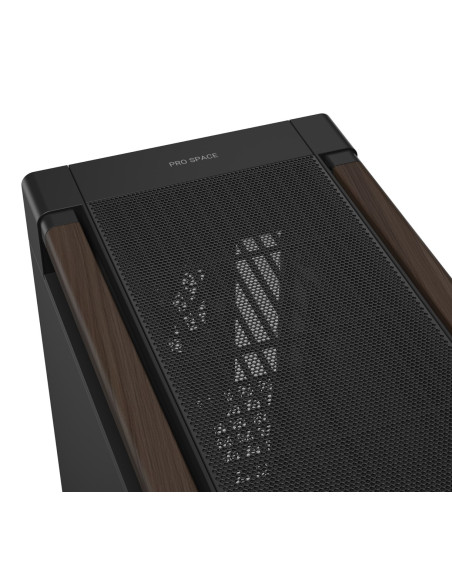 Asus Proart Pa602 Wood Edition Modern Black - Metal Panel Midi Tower Czarny, Drewno