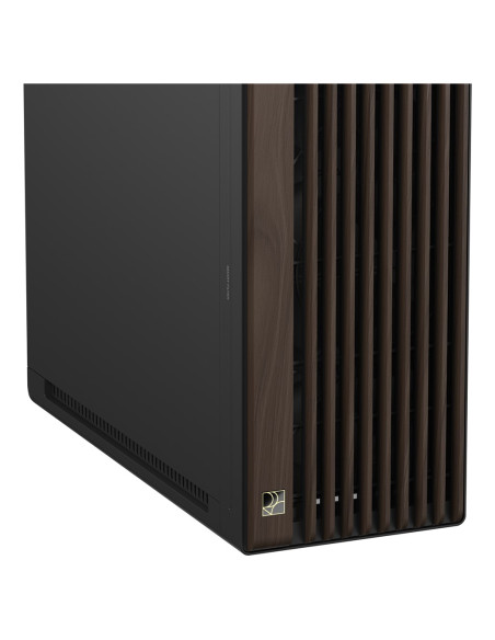 Asus Proart Pa602 Wood Edition Modern Black - Metal Panel Midi Tower Czarny, Drewno