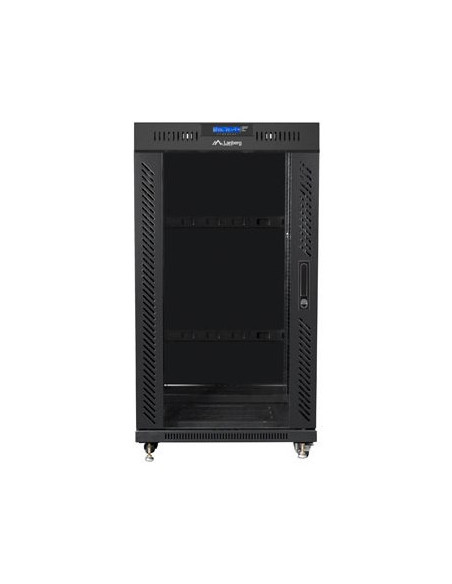Lanberg Szafa Stojąca Rack 19" 22U 600X600 Czarna Drzwi Szklane Lcd (Flat Pack) V2