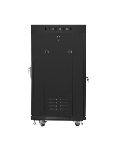 Lanberg Szafa Stojąca Rack 19" 22U 600X600 Czarna Drzwi Szklane Lcd (Flat Pack) V2