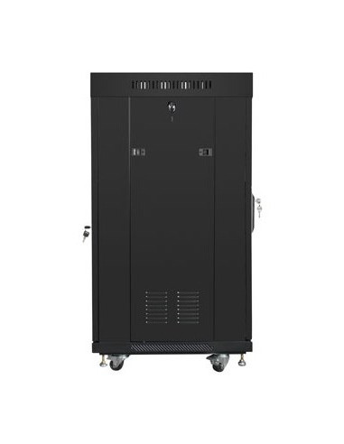 Lanberg Szafa Stojąca Rack 19" 22U 600X600 Czarna Drzwi Szklane Lcd (Flat Pack) V2