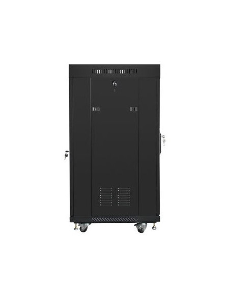 Lanberg Szafa Stojąca Rack 19" 22U 600X600 Czarna Drzwi Szklane Lcd (Flat Pack) V2