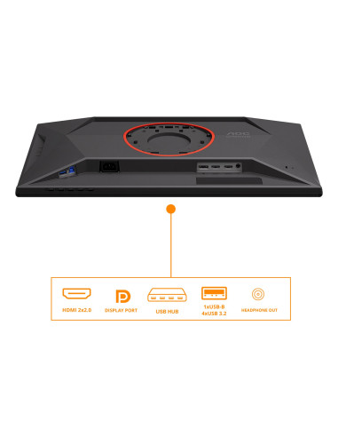 Aoc G4 25G4Kur Monitor Komputerowy 62,2 Cm (24.5") 1920 X 1080 Px Full Hd Led Czarny, Czerwony