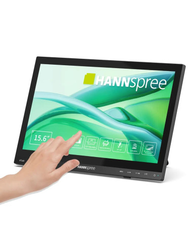 Hannspree Ht165Hpb Monitor Komputerowy 39,6 Cm (15.6") 1920 X 1080 Px Full Hd Lcd Ekran Dotykowy Czarny