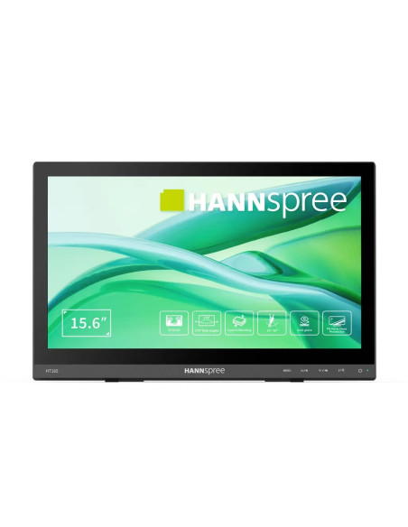Hannspree Ht165Hpb Monitor Komputerowy 39,6 Cm (15.6") 1920 X 1080 Px Full Hd Lcd Ekran Dotykowy Czarny