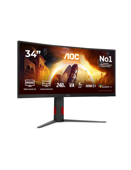 Monitor Aoc Led 34" Cu34G4Z Fast Va Wqhd 240Hz