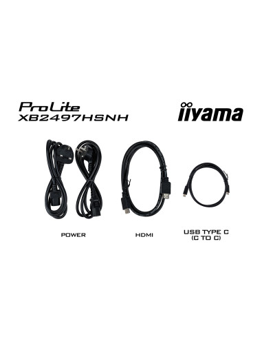 Iiyama Prolite Xb2497Hsnh-B1 24In Ips Lcd 4Ms 1920X1080 350Cd/M2 Hdmi/Dp/Usb 2 Monitor Komputerowy 60,5 Cm (23.8") 1920 X 1080 P