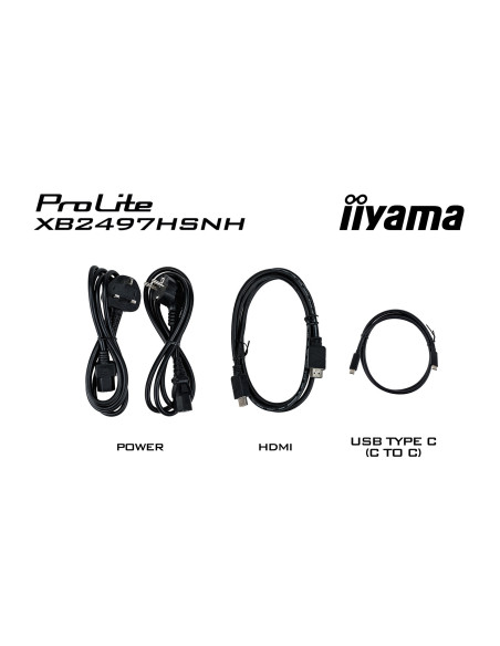 Iiyama Prolite Xb2497Hsnh-B1 24In Ips Lcd 4Ms 1920X1080 350Cd/M2 Hdmi/Dp/Usb 2 Monitor Komputerowy 60,5 Cm (23.8") 1920 X 1080 P