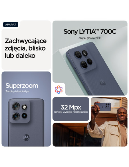 Motorola Edge 60 Neo 16,1 Cm (6.36") Dual Sim Android 15 5G Usb Type-C 12 Gb 256 Gb 5000 Mah Szary