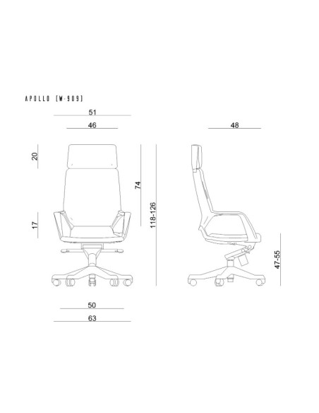 Fotel Biurowy Apollo Bl418 Czarny/Biały