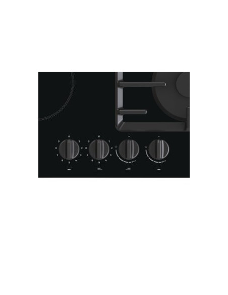 Płyta Ceramiczno-Gazowa Gorenje Gce691Bsc 60 Cm | 4 Pola Ceramiczne + 1 Palnik Gazowy | Zapłon Elektryczny | Czarny